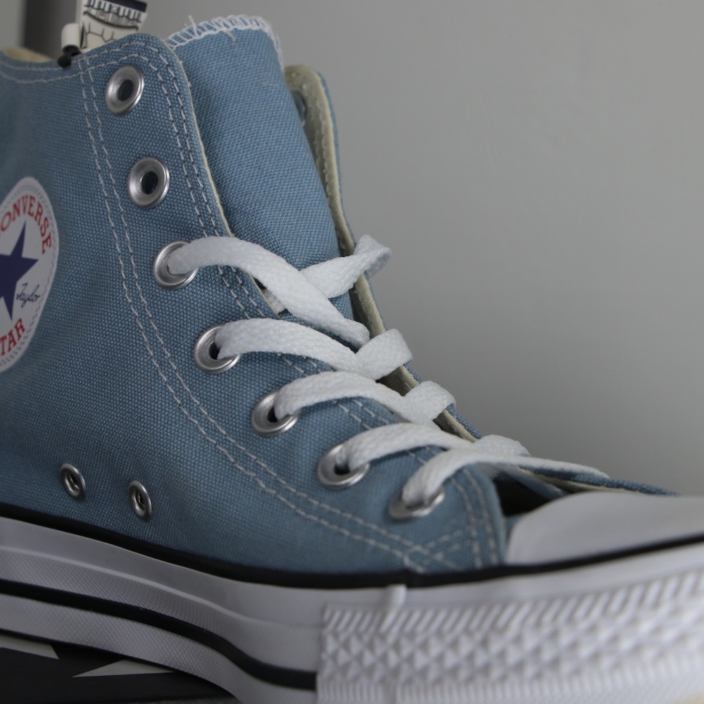Sky Blue Classic Converse All Star High Tops - Picture 7 of 7